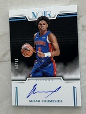 2024-25 Panini Noir - Auto Noir Color Platinum Ausar Thompson /10 Auto