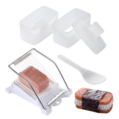 2PCS Spam Musubi Press Mold Kit,Spam Musubi Mold with Meat Spam Slicer