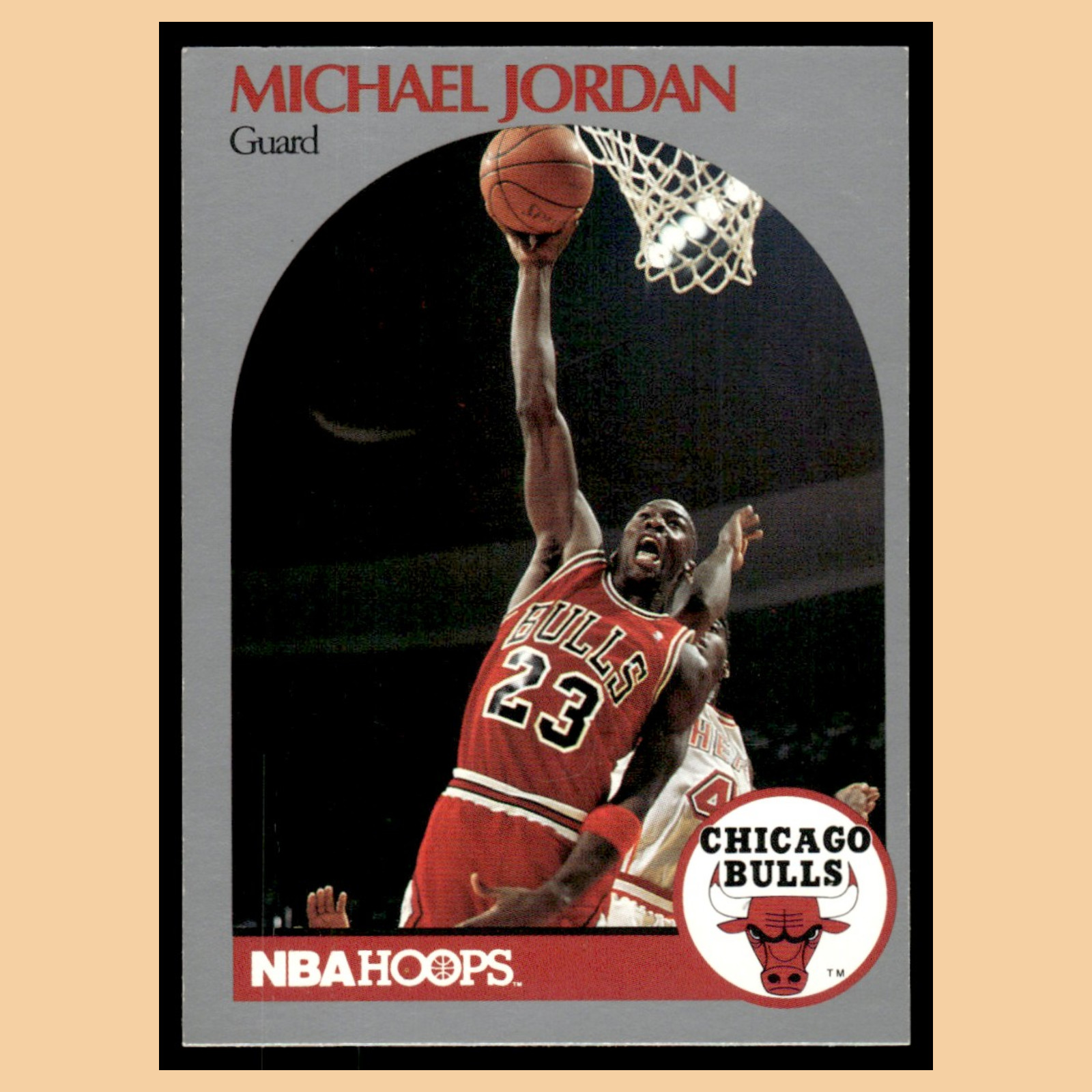 Michael Jordan #65 1990 Hoops Chicago Bulls Basketball Card NBA NM
