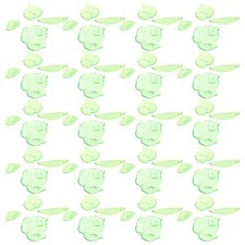 150Pcs Reusable Acrylic Leaf Charms for DIY Jewelry Green Transparent Pendants