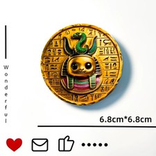 Cute Egyptian Pharaoh Cat Resin Refrigerator magnet travel souvenirs craft