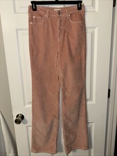 ANTHROPOLOGIE Pilcro High Rise Corduroy Pants Boot Cut Blush Pink Size 27