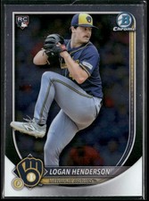 Logan Henderson #92 2025 Bowman Chrome Milwaukee Brewers Near Mint or Better