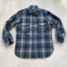 Vintage Pendleton Mackinaw Jacket 100 Wool Made In USA Size Large Green Plaid