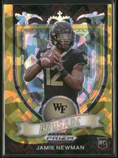 2021 Panini Prizm Draft Picks Collegiate #174 Jamie Newman Purple Ice #/149