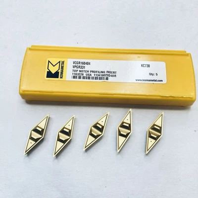 KENNAMETAL VPGR331 VCGR160404 New Carbide Inserts 1163226 Grade KC730 5pcs