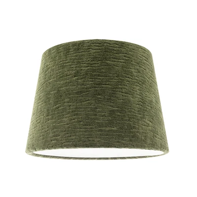 HAPPY HOMEWARES Thick Lined Textured Forest Green Velvet Lamp Shade with Satin Inner by Happy...