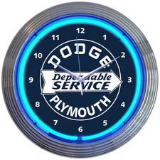 Neonetics 8DODGE Dodge Dependable Service Neon Clock 15 Width x 15 Height x 3 De