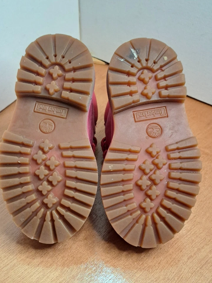 Timberland Waterproof Pink Leather Boots Girls' DURABLE Size 6  - Image 4 of 4