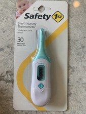 Safety 1   3-IN-1 NURSERY BABYTHERMOMETER: Underarm/Oral/Rectal/ 30 Sec Reading 