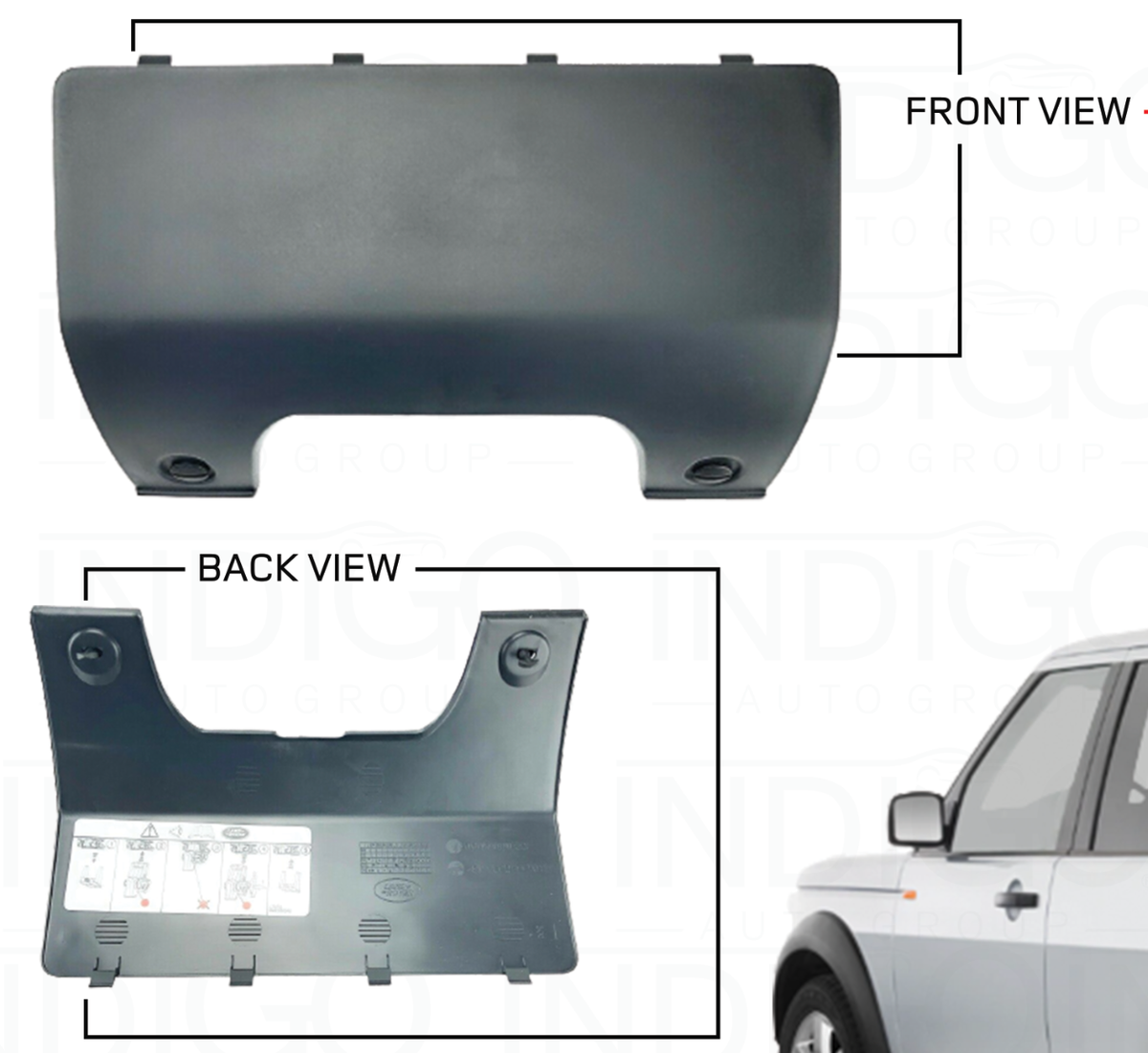 Land Rover LR3 Rear Bumper Towing Eye Hook Cover Clips Genuine