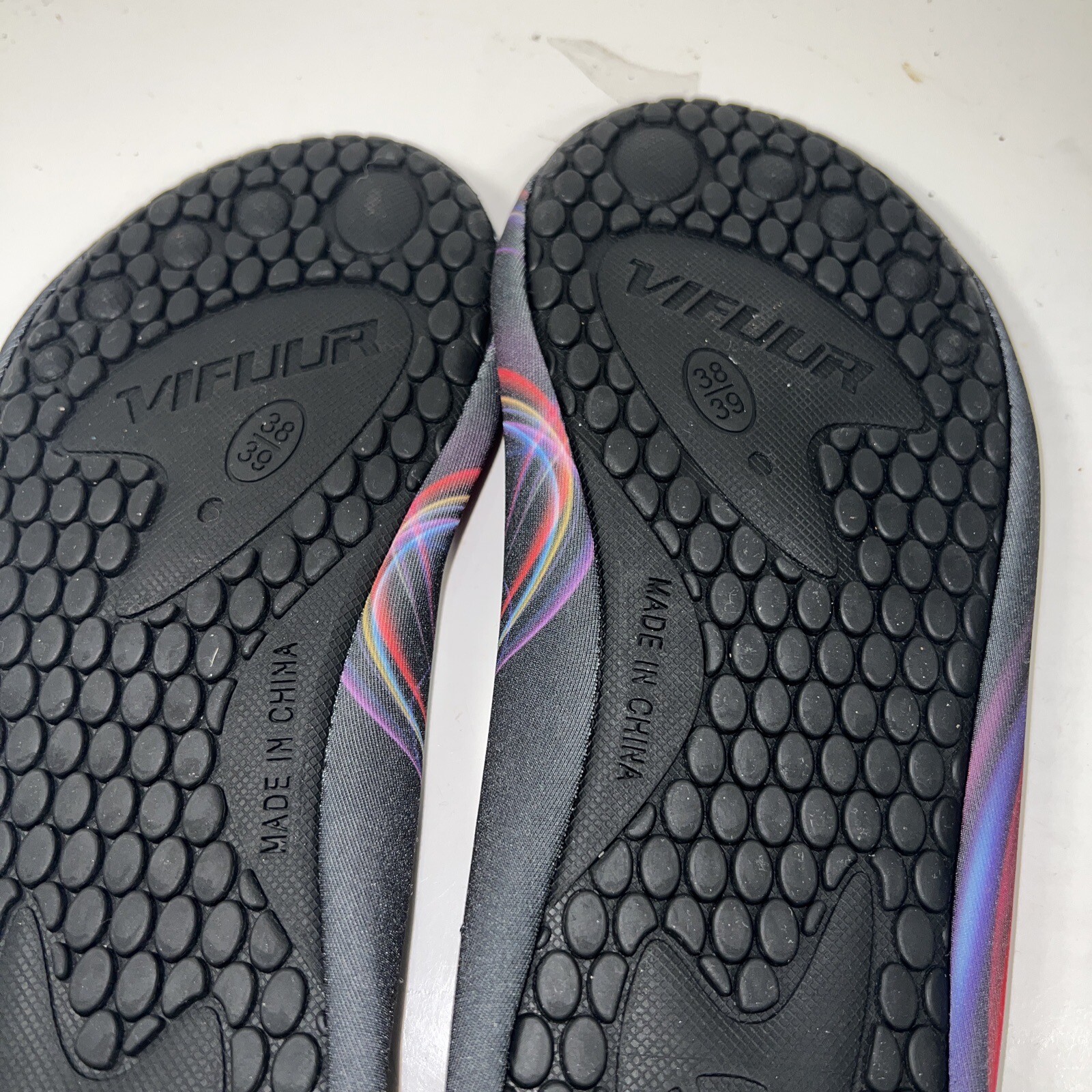 Vifuur Women Men Yoga Water Sports Shoe Quick Dry Sock Slipper Sz 8 Laser Print