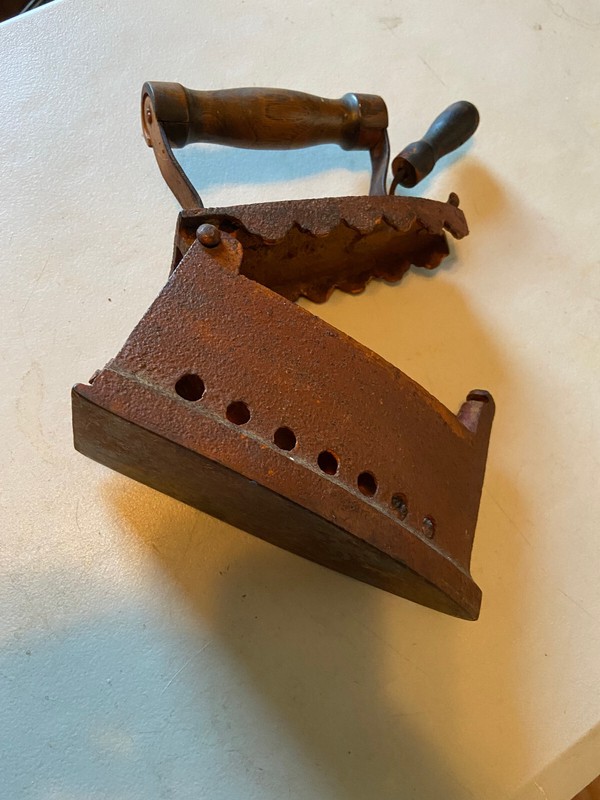 Coal filled Iron  Antique rare Vintage