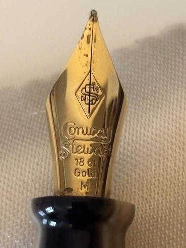 CONWAY STEWART Limited Ed “SANDSTONE” Fountain Pen Model 58 with 18ct Gold Nib M - Picture 4 of 17