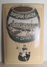 Jever Emailleschild, Durstige Grüsse aus Jever, ca. 40 x 60 cm, Deko, Bar, Neu