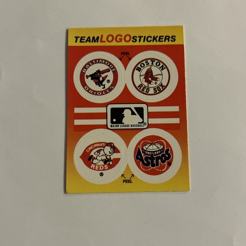 1991 Fleer Team Logo Sticker STICKERS Reds Astros Orioles Red Sox card