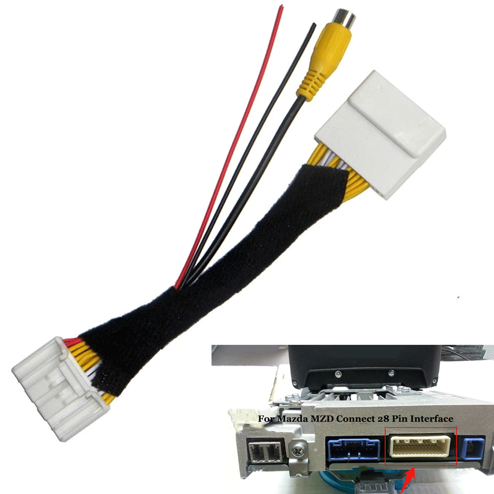 28-Pin Reversing Camera Connection Cable For Mazda MZD
