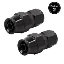 LokoCar 8AN PTFE Hose End Fittings Straight Fits For PTFE Hose Only Black 2Pcs