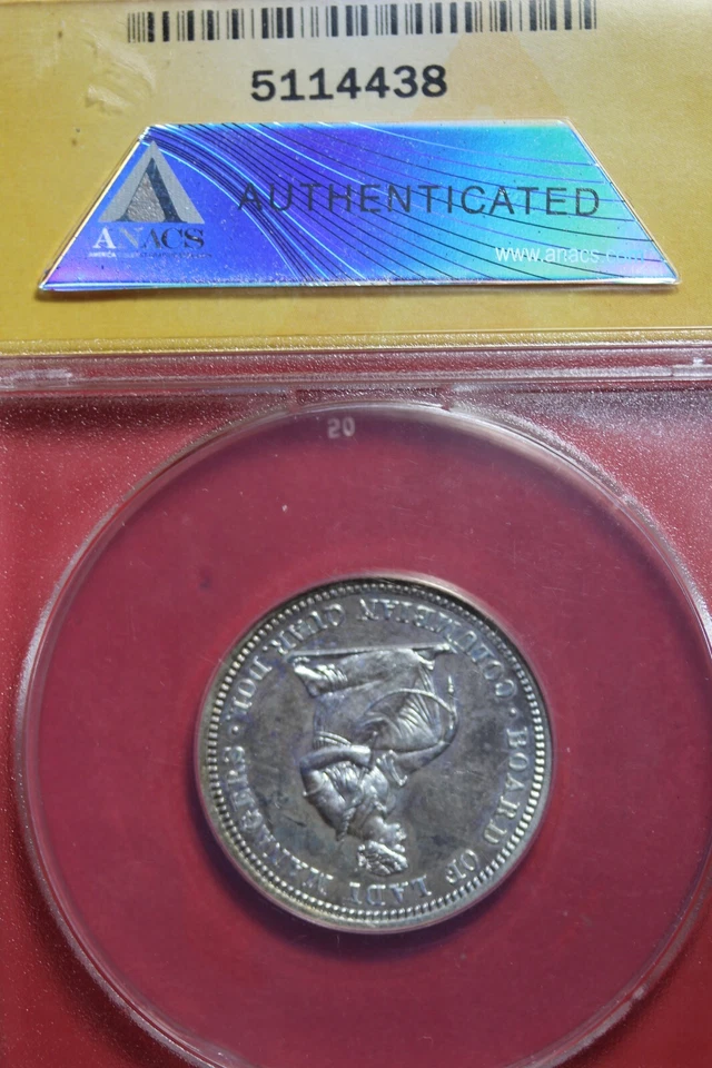 1893 ANACS 25C MS60 DETAILS ISABELLA  ALTERED SURFACES #B48742 - Image 2 of 2