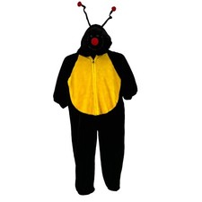 Kids Ladybug Halloween Costume Fuzzy Plush Lady Bug Outfit 44" Size