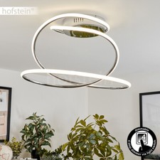 LED Decken Lampe Flur Leuchte Chrom/weiß Wohn Schlaf Zimmer Beleuchtung dimmbar
