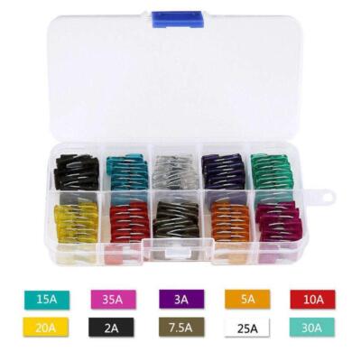 Car Fuses 50/100pcs Assorted Standard Fuse Set 2A-35A 5/10pcs E0 each New C H2V6