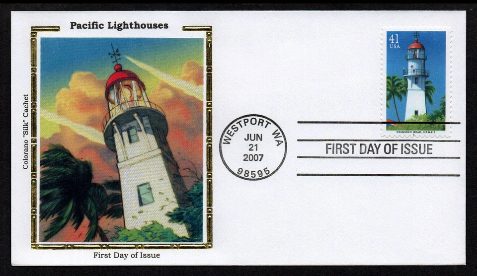 USA, SCOTT # 4146-4150, SET OF 5 COLORANO FDC COVERS - PACIFIC LIGHTHOUSES 2007 - Image 2 of 4