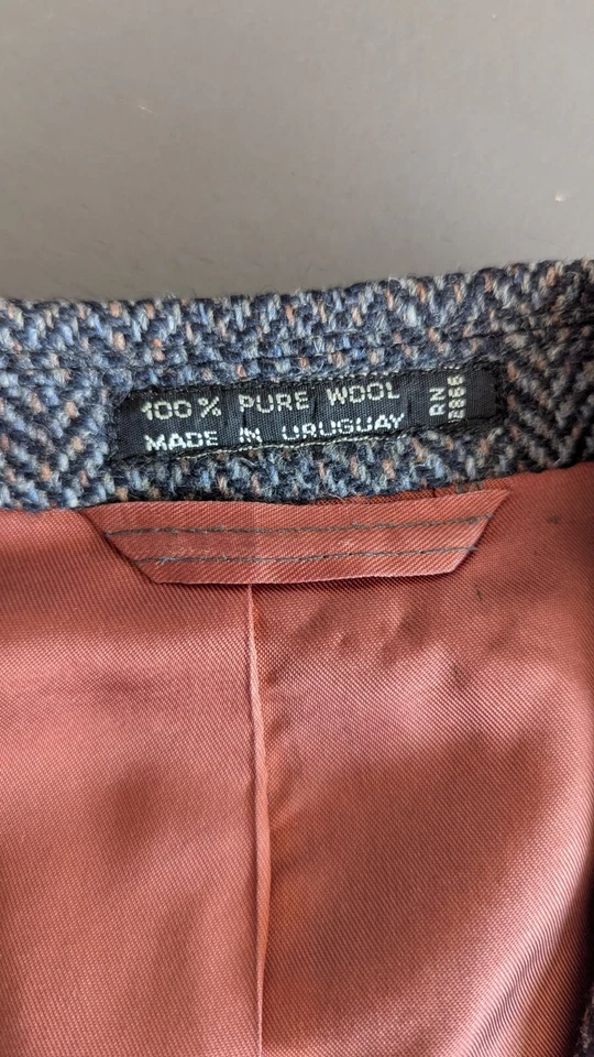 Chaqueta de tweed vintage 100 % lana 40" Foto 4 de 4