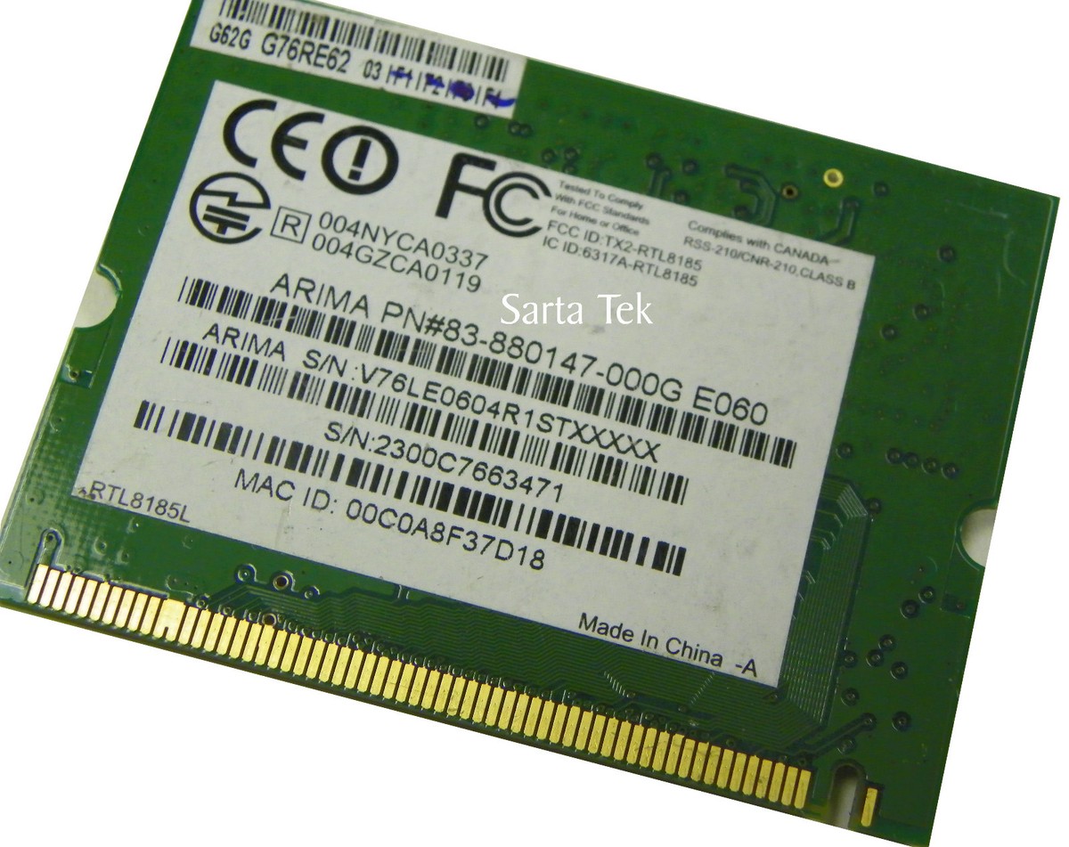 Realtek RTL8185L 802.11abg WLAN Gateway Mx3410 Mx3228 83-880147