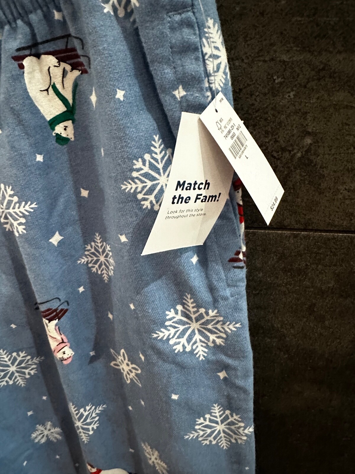 Old Navy Santa light blue flannel pajama pants size L NWT eBay