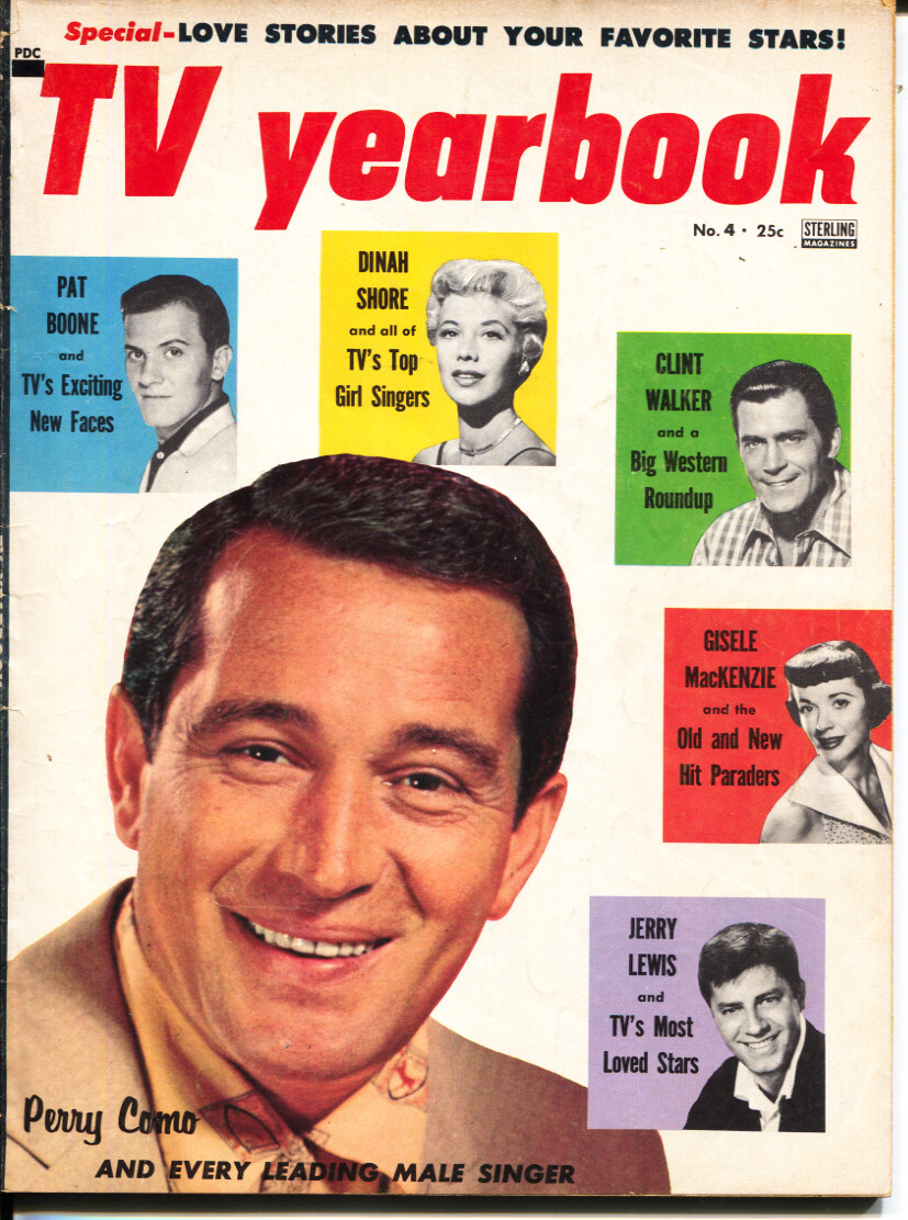 MAG: TV Yearbook #4 1957-Clint Walker-Pat Boone-Jerry Lewis-Perry Como ...