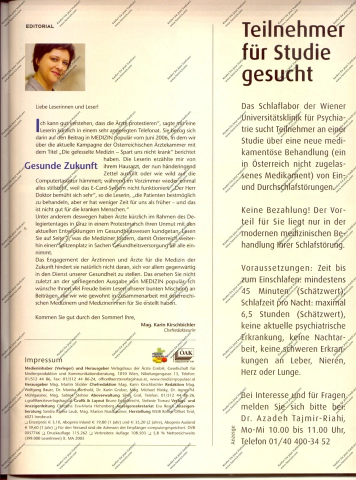 Medizin Populär Juli / August 2006 - Bild 4 von 4