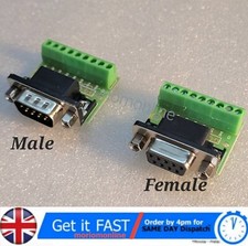 D-sub DB9 Breakout Board Connector 9 Pin 2 Row Male / Female RS232 Serial Port 