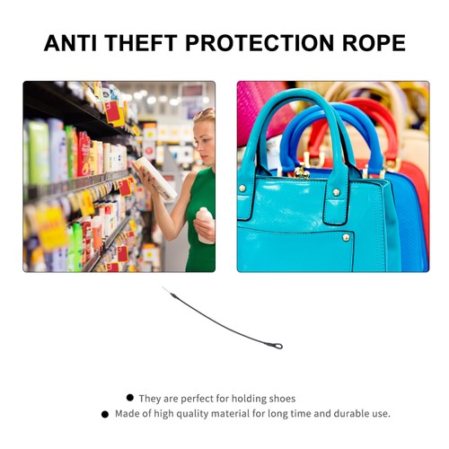 100 Pcs Anti-theft Wire Rope Staff Safety Cable Lock Security Lanyard - 第 10/12 張圖片