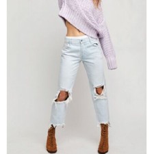 Free People We The Free Maggie Mid-Rise Straight Leg Cropped Jeans Size 25 NWT