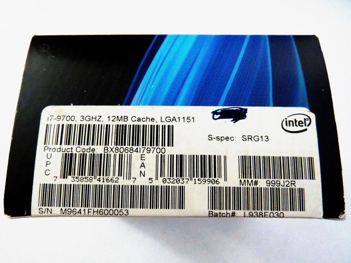 Intel Core i7-9700 3.0 GHz LGA1151 SRG13 Coffee Lake Desktop CPU