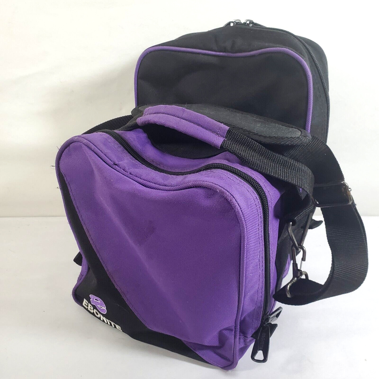 Ebonite Compact Purple 1 Ball Tote Bowling Bag Shoe Compartm