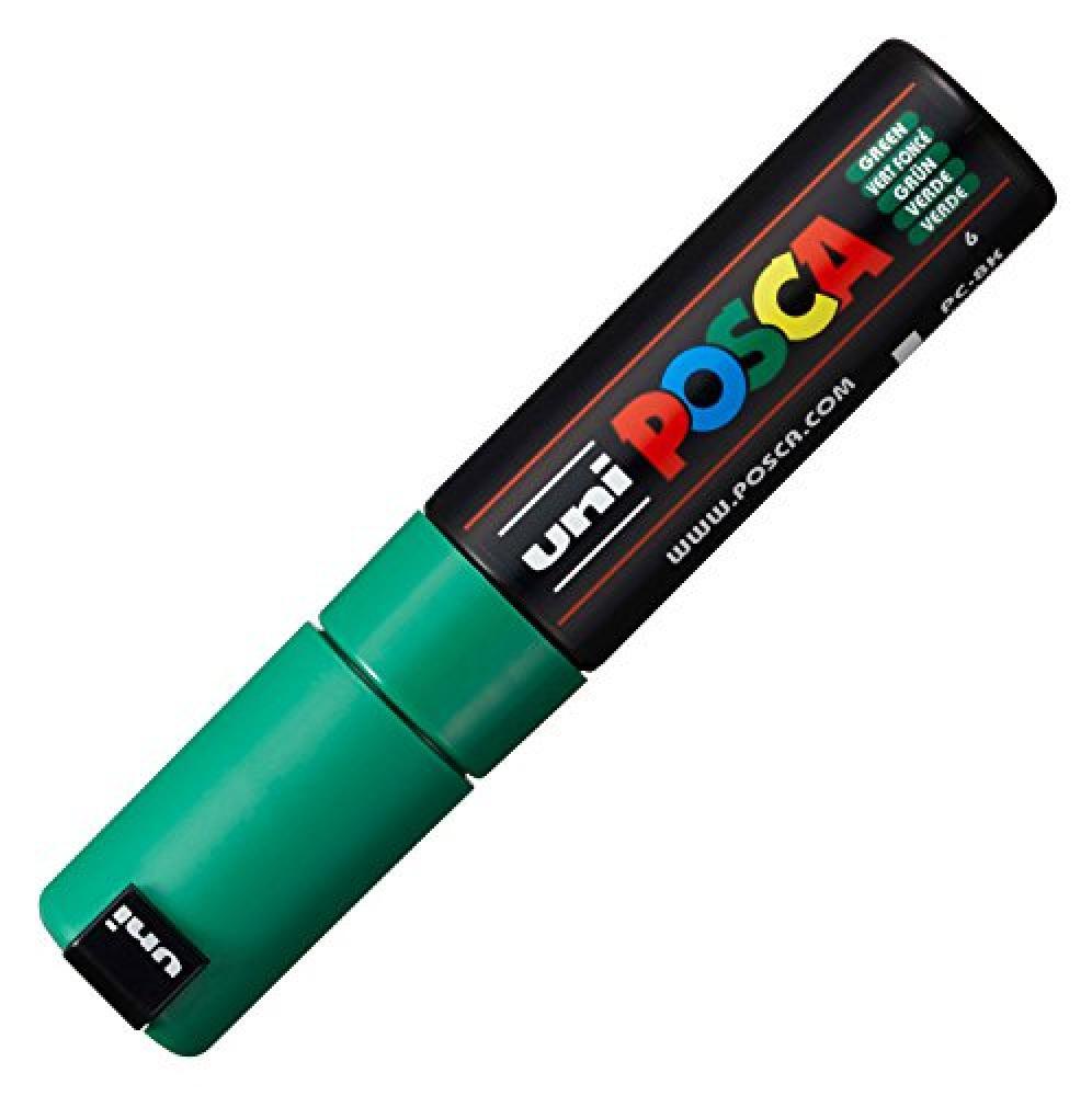 (TG. 1 pezzo) Uni-Ball M PC8K B Marcatore Uni Posca a Tempera, a Scalpello, 8 mm
