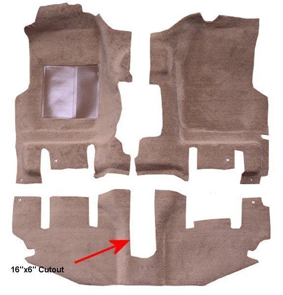 Carpet Kit For 1996-2006 Jeep Wrangler Passenger Area, With Long Console