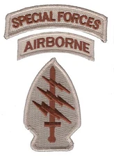 Desert US Army Special Forces SSI Patch - Special forces Tab Patch