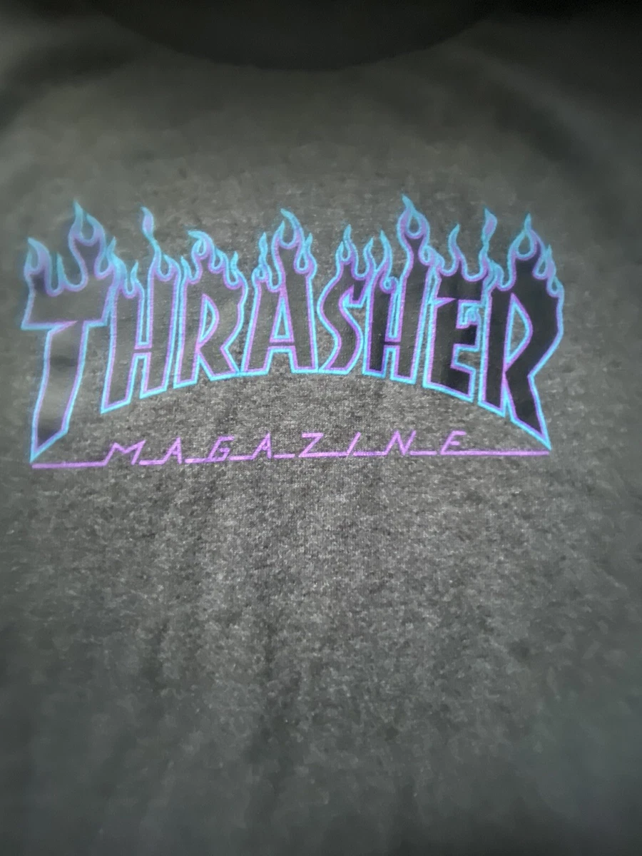 Thrasher blue sale and purple shirt