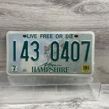 2003 Y2K New Hampshire License Plate Live Free Or Die #1430407 Man Cave VNTG