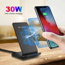30W Fast Wireless Charger Stand Dock For iPhone 14 15 16 17 Pro Max Samsung S25