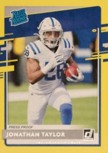 2020 Panini Donruss Football Rated Rookies #317: Jonathan Taylor Donruss Press
