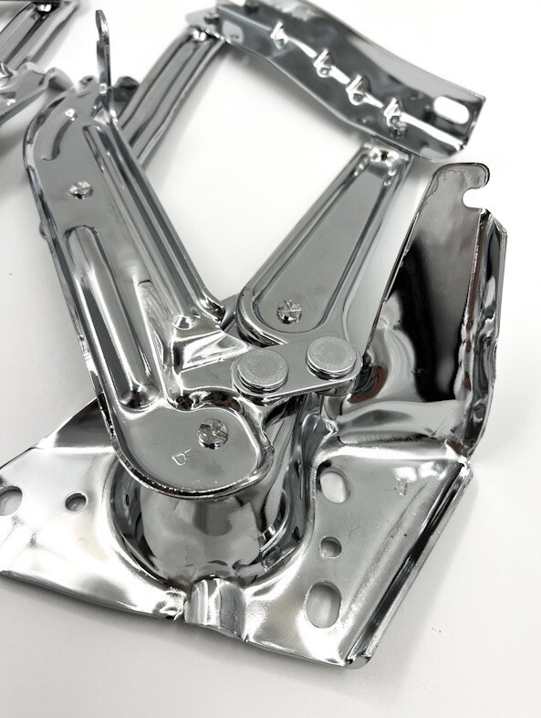 Pair Chrome Hood Hinges For 196772 Chevrolet / GMC Trucks eBay