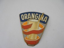 Plaque de calandre émaillée 75mm Badge Automobile ORANGINA - B14