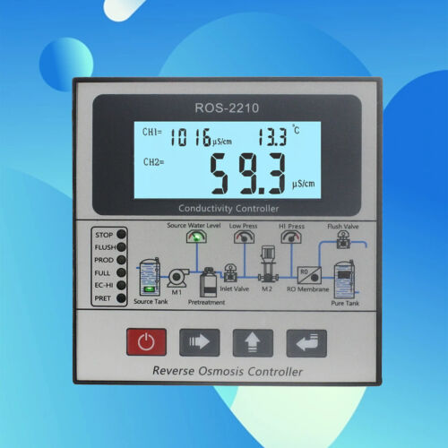 Sistema de ósmosis inversa en línea controlador RO TDS conductividad panel de control RO RE - Imagen 9 de 11