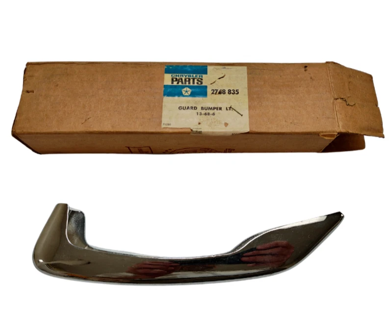 Dodge Polara Monaco 1967 protector de parachoques delantero izquierdo del lado del conductor cromado 2768835 nuevo en stock Foto 3 de 4