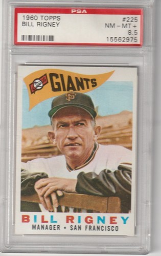 1960 Topps Bil Rigney #225, PSA NM-MT+ 8.5