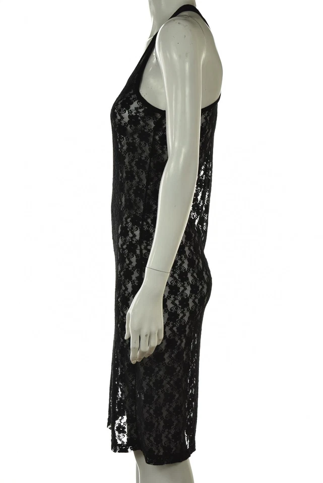 NUEVO Vestido Millau LF Talla OS Negro Floral Encaje Cambio Hasta la Rodilla Sin Mangas Foto 3 de 4